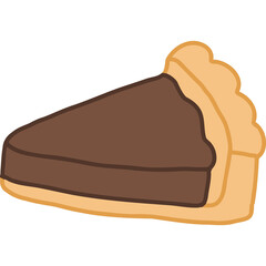 chocolate tart hand draw