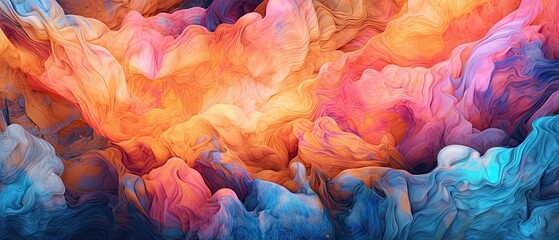 Abstract alcohol ink background, luxury and creative paint with beautiful and dreamy color, unique colored marble art with oil painting, wide graphic design for print and business  - Generative Ai