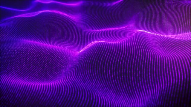 Purple Luminous Digital Wave AI Background