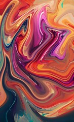 abstract background fluid art. Oil and acrylic. Colorful multicolored background