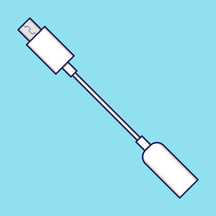 Type c audio adapter vector illustration isolated