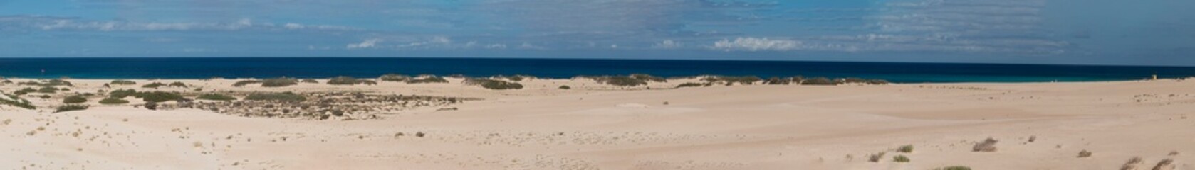 Las Dunas de Corralejo, (Corralejo Dunes), a stunning white sand beach on Fuerteventura Island, Canary Islands, Spain