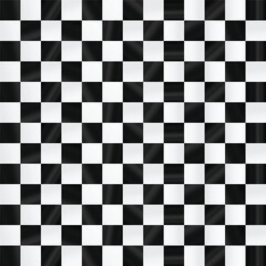 shiny gradient black and white Chessboard seamless pattern Optical illusion Texture. ready for your design