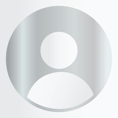 Silver Gradient Social Media Chatting Online Blank Profile Picture Head And Body Icon People Standing Icon