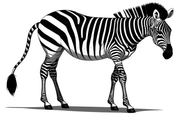 Image of a cartoon zebra. (AI-generated fictional illustration)