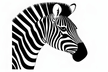 Fototapeta na wymiar Image of a cartoon zebra. (AI-generated fictional illustration)