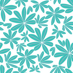 Seamless pattern with tropical leaves