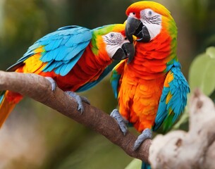 multicolored parrot
