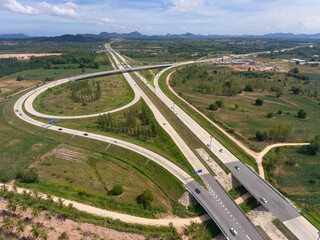 Motorway junction near Pattaya City, Thailand