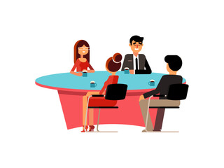 Business meeting illustration