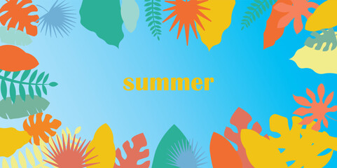 Fototapeta na wymiar Background design with summer theme