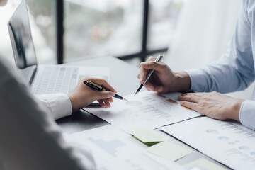 Business team present. Investor working new startup project. Finance meeting.