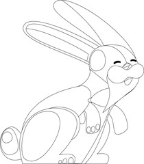 Cartoon farm animal bunny rabbit hare vector graphic