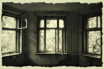 Fenster - Lostplace  - Beatiful Decay - Verlassener Ort - Urbex / Urbexing - Lost Place - Artwork - Creepy - High quality photo
