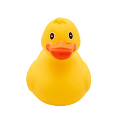 Rubber duck yellow color isolated on transparent background, PNG, 