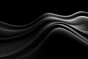 Obraz premium Abstract background with smooth wavy lines in black and white colors
