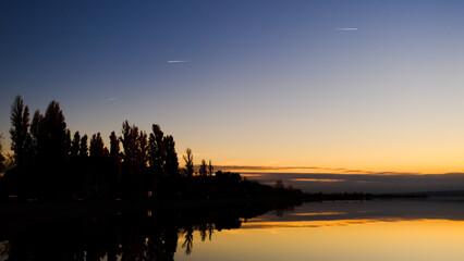 Sunset sky sun nature lake 