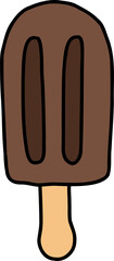 chocolate ice cream hand draw