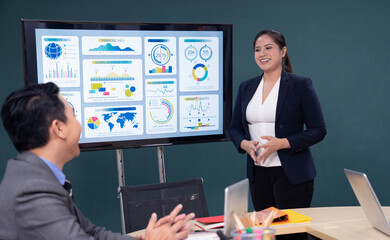 asian business people working at office