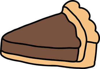 chocolate tart hand draw