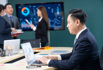 asian business people working at office