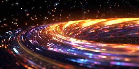 AI Generated. AI Generative. Space galaxy adventure explore abstract deep wormhole teleport gravity. Graphic Art