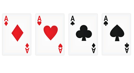 Four aces cards. vector illustration