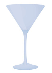 Empty cocktail glass, vector illustration