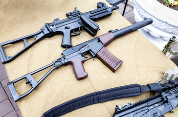 Modern russian noiseless automatic assault rifle AS Val