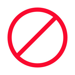 Prohibited sign. Regulation and restriction. No sign. Vector.