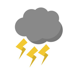 Thunder weather icon. Thundercloud. Vector.