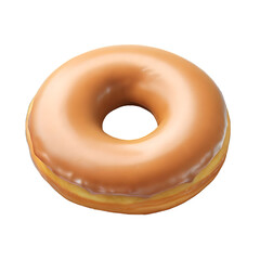 isolated donut with colorful icing created with generative AI