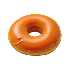 isolated donut with colorful icing created with generative AI