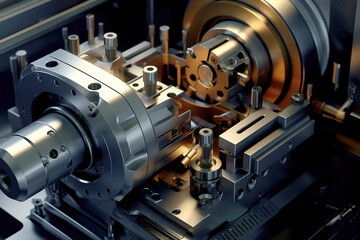 Metallurgy milling plasma cutting of metal CNC Laser engraving. Concept background modern industrial technology.