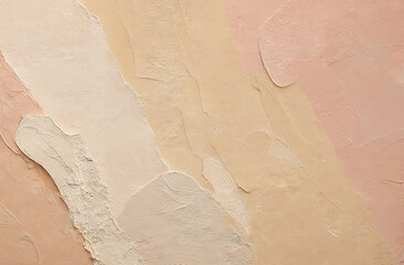 Beige wall with textured plaster. Stucco pastel colors background. Generated AI