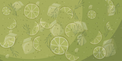 Mojito background, summer background, summer banner