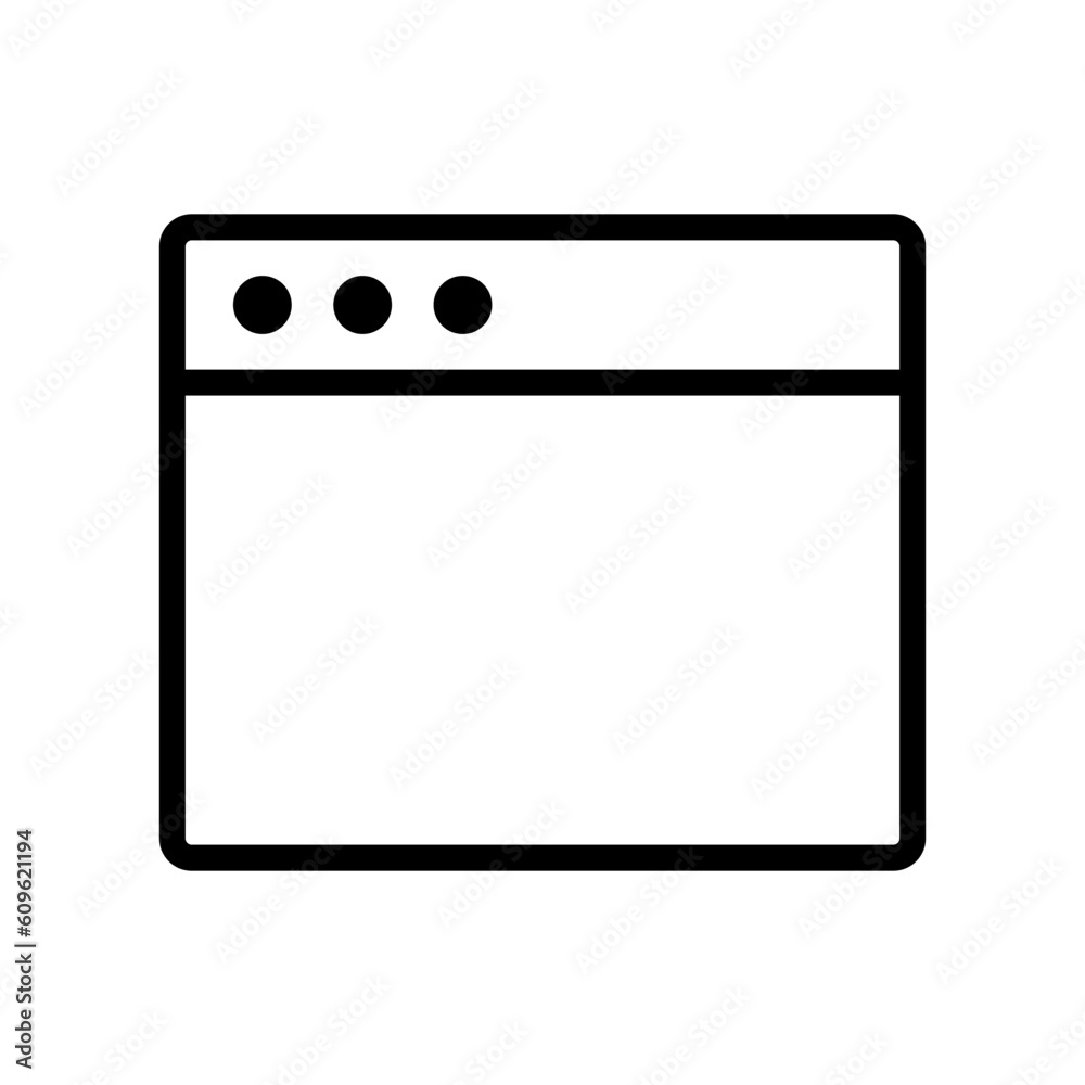 Poster simple computer window icon. vector.