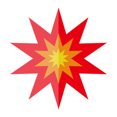 Explosion effect. Bombing icon. Vector.
