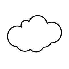 Pop cute cloud icon. Vector.