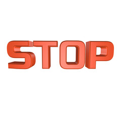Stop sign 3d rendering design