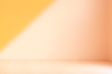 Orange Studio Background With Shadows For Product Presentation