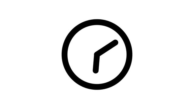 Analog clock spinning animation, alpha channel included.