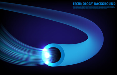 Fiber optic cable technology data connection and telecommunication design of internet communication networking EP.1