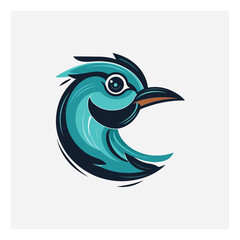 Bird shape mascot logo for health product company