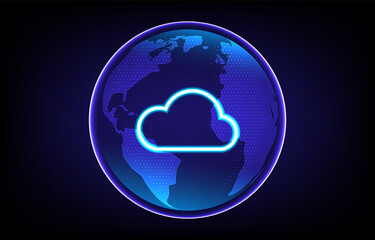 Global network connection. Communication technology for internet business. World map point. around planet Earth EP.4