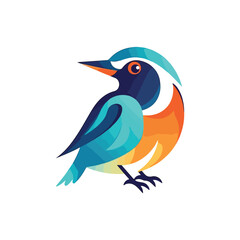 Bird shape mascot logo for health product company
