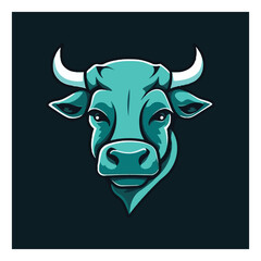 Cow shape mascot logo for beef products company