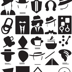 set of people design black