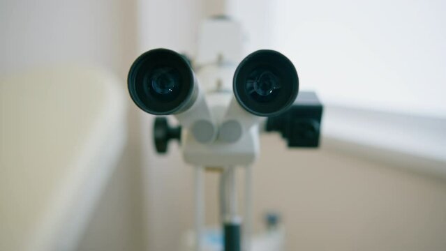 gynecology office in a clinic with a modern colposcope and medical instruments Obstetrics gynecology concept