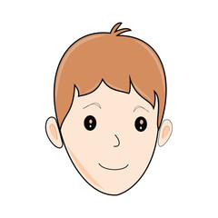 cute boy face cartoon vector illustration graphic design vector illustration graphic design